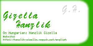 gizella hanzlik business card